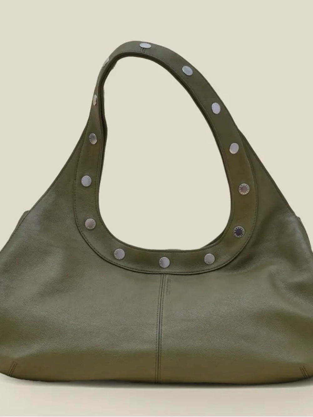 SOLD
Olive Studded Leather Shoulder Bag